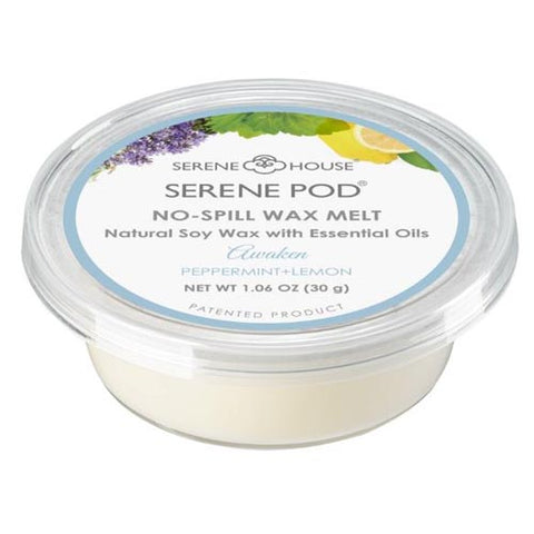 Serene House Serene Pod with Essential Oils 2018 Style 30g - Awaken at FreeShippingAllOrders.com - Serene House - Wax Melts
