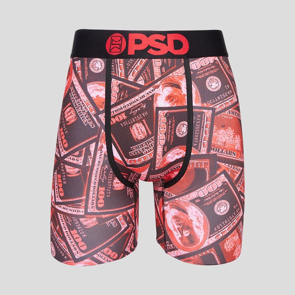 PSD Underwear Men's Boxer Briefs (Red/Fire Paisley/XL), Red/Fire Paisley,  X-Large