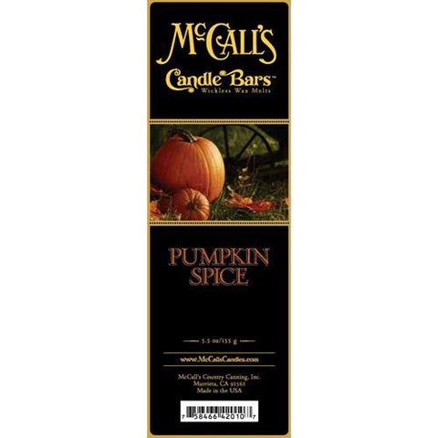 McCall's Candles Candle Bar 5.5 oz. - Pumpkin Spice at FreeShippingAllOrders.com - McCall's Candles - Wax Melts