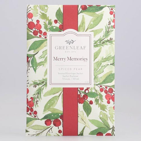 Greenleaf Large Scented Envelope Sachet Pack of 6 - Merry Memories at FreeShippingAllOrders.com - Greenleaf Gifts - Sachets