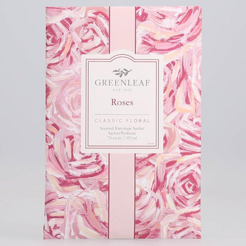 Greenleaf Large Scented Envelope Sachet Pack of 6 - Roses at FreeShippingAllOrders.com - Greenleaf Gifts - Sachets