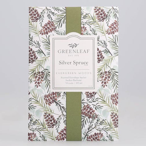 Greenleaf Large Scented Envelope Sachet Pack of 6 - Silver Spruce at FreeShippingAllOrders.com - Greenleaf Gifts - Sachets
