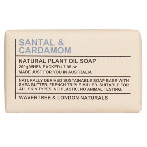 Australian Soapworks Wavertree & London 200g Soap - Santal & Cardamom at FreeShippingAllOrders.com - Australian Natural Soapworks - Bar Soaps