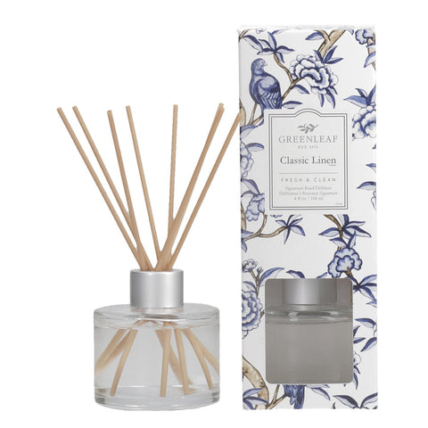 Greenleaf Gifts Signature Reed Diffuser 4 Oz. - Classic Linen at FreeShippingAllOrders.com - Greenleaf Gifts - Reed Diffusers