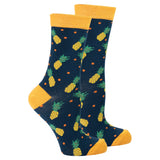 Socks n Socks Women's Crew Socks - Pineapple at FreeShippingAllOrders.com - Socks n Socks - Socks