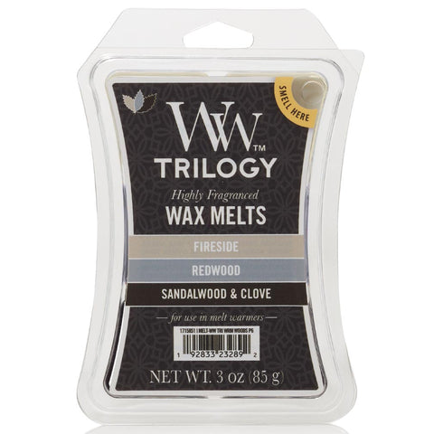 Woodwick Wax Melt 3 Oz. Trilogy - Warm Woods at FreeShippingAllOrders.com - Woodwick Candles - Wax Melts