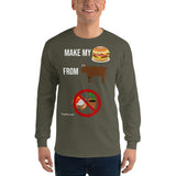Gyftzz Apparel Men's Classic Long Sleeve Shirt - Make My Cheeseburger from Beef at FreeShippingAllOrders.com - FreeShippingAllOrders.com - Men's T-Shirts
